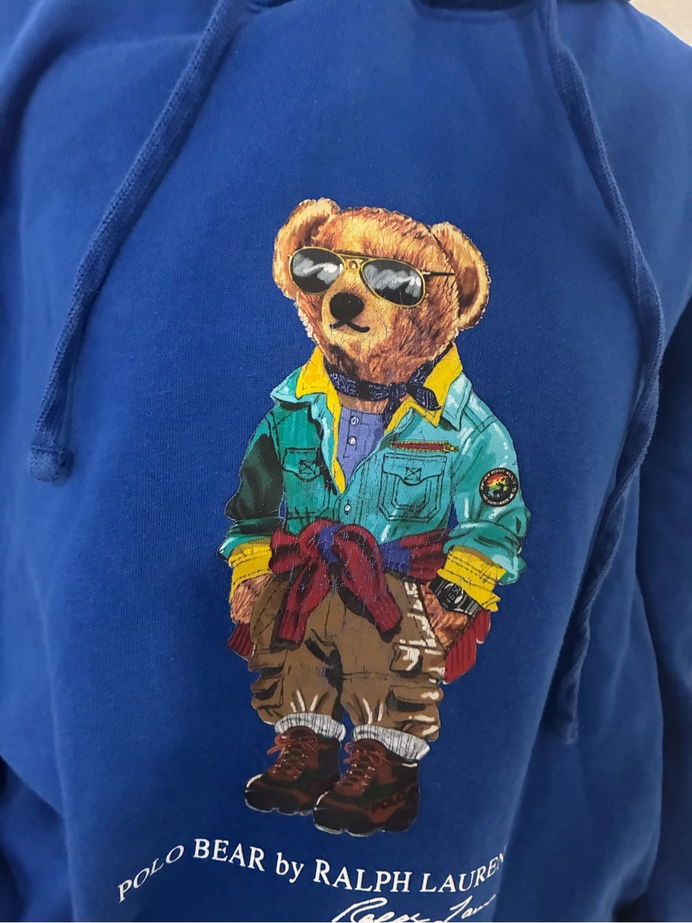Polo Ralph Lauren bear fleece hoodie in sapphire star blue 💙🐻
Size men’s medium - Picture 2 of 3